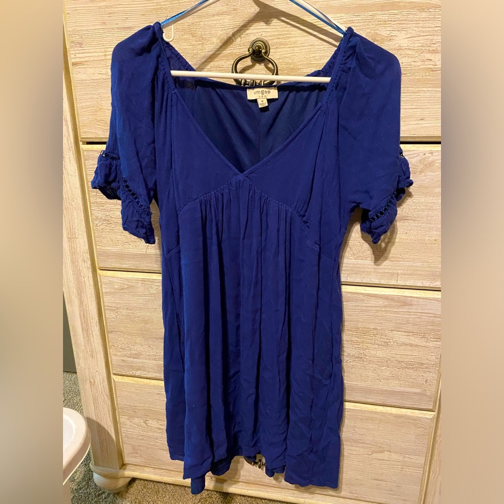Blue mini dress